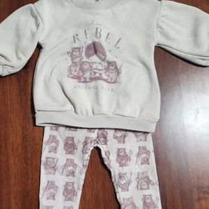 3-6M Leia's Rebel Friend Group Sweatshirt and Leggings